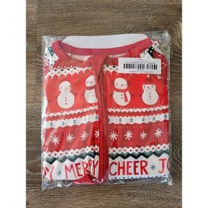 Little Sleepies Festive Fair Isle Zippy‎ Snowman Pajamas 2T #9